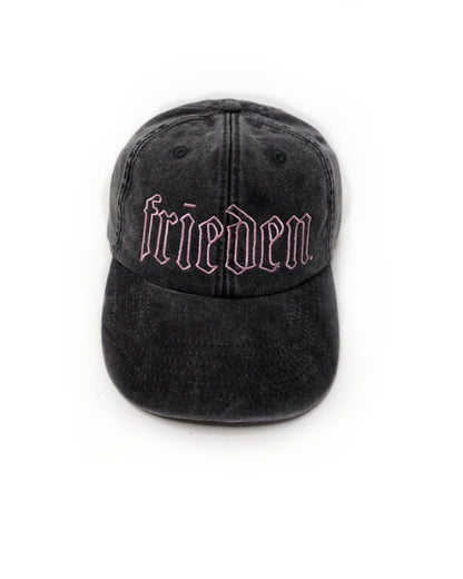 frieden Cap Pink on washed Black
