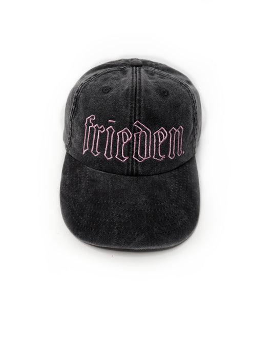frieden Cap Pink on washed Black