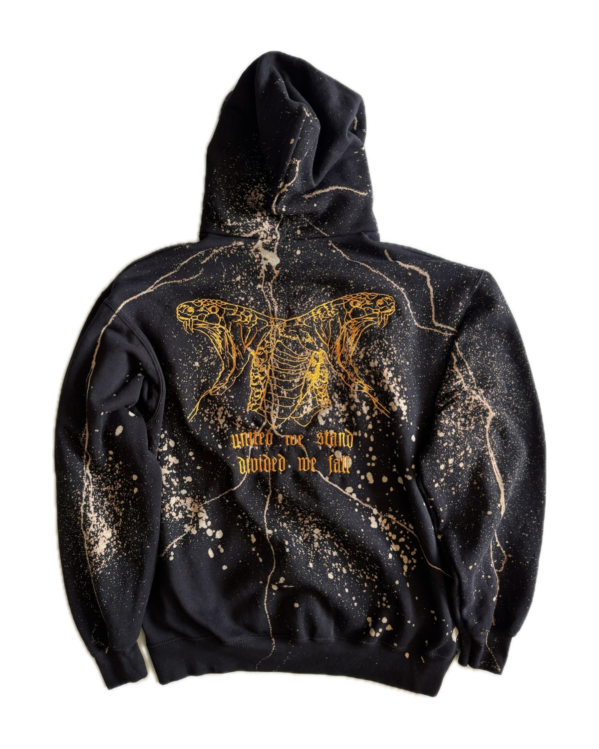 frieden Twin Cobra Bleached Hoodie Black – 1/1